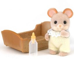 SYLVANIAN-FAMILIES-bebé ratón blanco